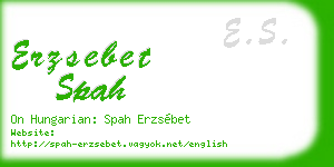 erzsebet spah business card